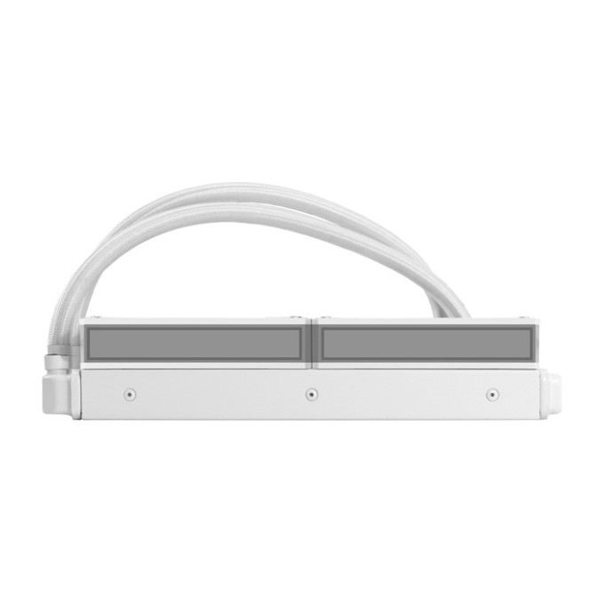 Комплект водяного охлаждения ExeGate DigitalFreezer-240.PWM.ARGB.White (3 PIN 5V ADDRESSABLE RGB подсветка, LGA1954/1851/1700/1200/115x/2066/2011/AM5/AM4, TDP 260W, 2x Fan 120mm 4pin PWM 600-1800RPM Hydro bearing, помпа 3pin 2700RPM, макс. шум 37db, с тер EX301478RUS