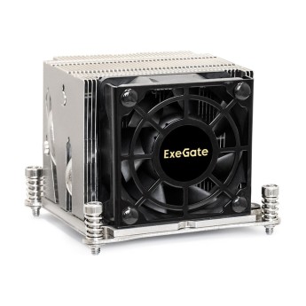 Кулер ExeGate ESNK-P0088AP4.PWM.2U.4677.Cu (Al+Cu, 2U, 5 тепл. трубок, LGA 4677, TDP 320W, Fan 60mm, PWM, 2100-8000RPM, 2 ball bearing, 4pin, 54.34db, на защелках, с термопастой, RET)