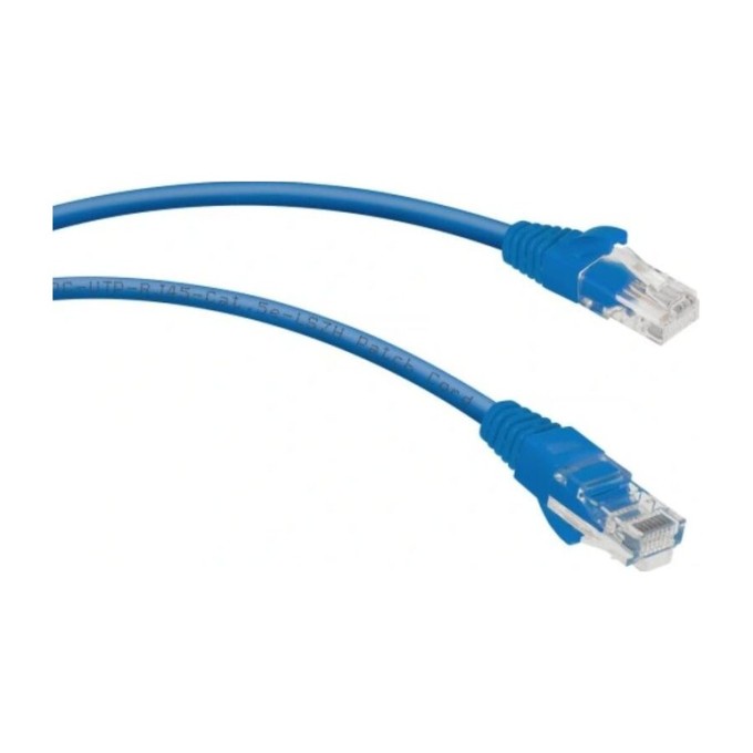 Патч-корд медный ExeGate UTP-RJ45-RJ45-5e-CU-1M-BL, UTP, cat.5e, 1м, синий EX300491RUS