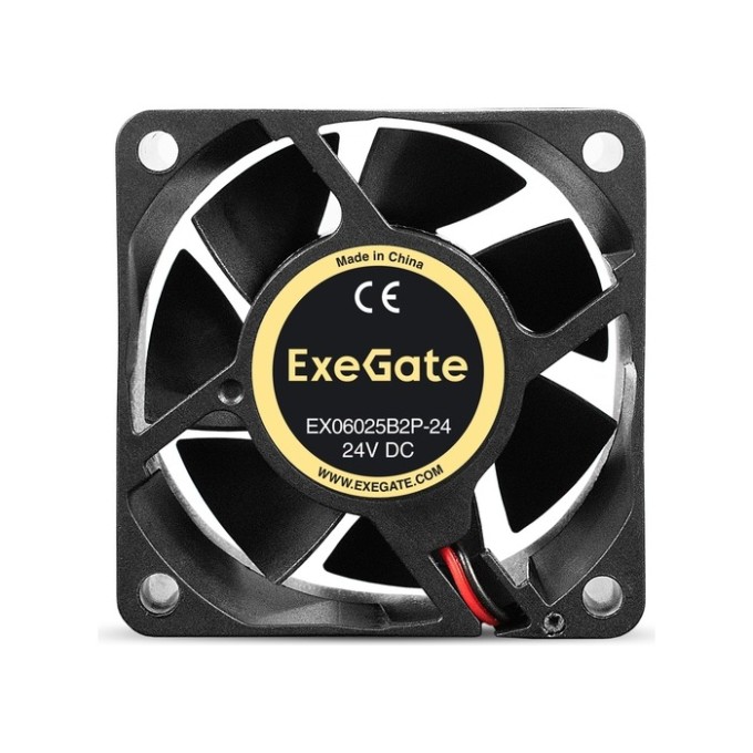 Вентилятор EC ExeGate EX06025BL-EC (Electronically Commutated, 110-220V AC/110-220V DC, 60x60x25, 2-Ball (двойной шарикоподшипник), провод 30 см, 3700RPM, 26dBA, 20CFM) EX301435RUS