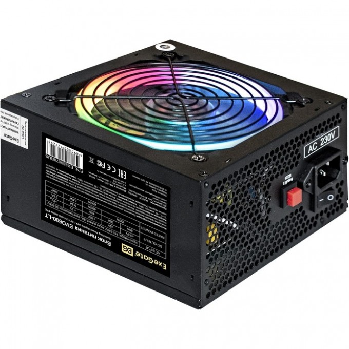 Блок питания 600W EXEGATE EVO600-LT EX289070RUS-PC