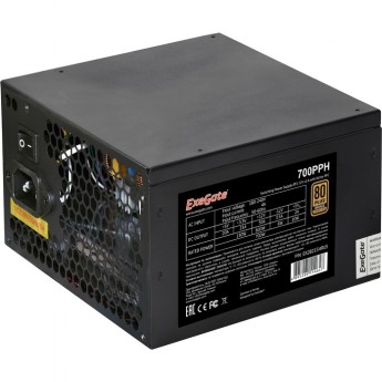 Блок питания 700W EXEGATE 80 PLUS® Bronze 700PPH-OEM ATX, APFC, SC, КПД 89%