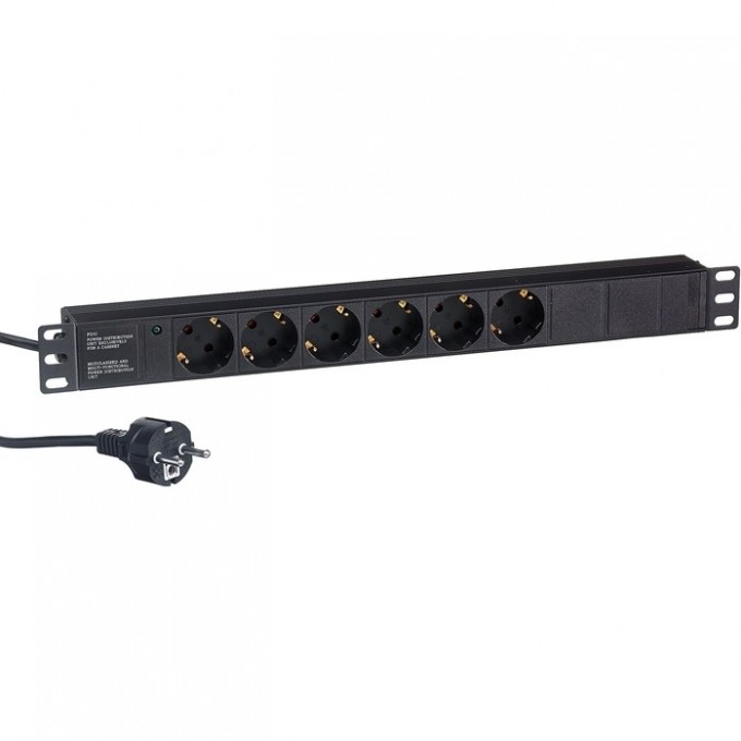 Блок розеток EXEGATE SERVERPRO PDU-19H603 AL-6S-EU2.5CU EX280828RUS