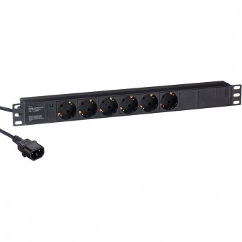 Блок розеток EXEGATE SERVERPRO PDU-19H604 AL-6S-C14-2.5CU