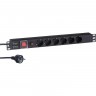 Блок розеток EXEGATE SERVERPRO PDU-19H606 AL-6S-EU2CU-SW-O EX280831RUS