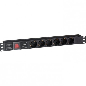 Блок розеток EXEGATE SERVERPRO PDU-19H607 AL-6S-C14-SW-SPD1