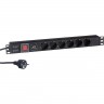 Блок розеток EXEGATE SERVERPRO PDU-19H608 AL-6S-EU2CU-SW-SPD1 EX280833RUS