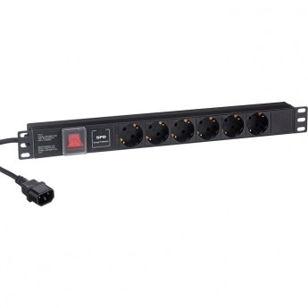 Блок розеток EXEGATE SERVERPRO PDU-19H609 AL-6S-C14-2CU-SPD1