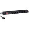 Блок розеток EXEGATE SERVERPRO PDU-19H609 AL-6S-C14-2CU-SPD1 EX280834RUS EX292063RUS