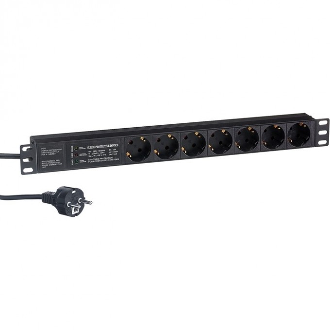 Блок розеток EXEGATE SERVERPRO PDU-19H704 AL-7S-EU2.5CU-SPD3 EX280839RUS