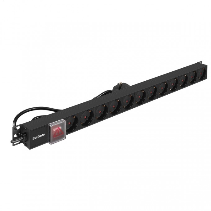 Блок розеток EXEGATE SERVERPRO PDU-V120 Al-12S-EU2.5-SW EX296172RUS