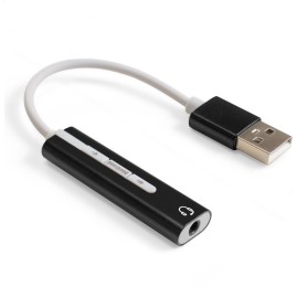 Кабель-адаптер для подключения телефонной гарнитуры к порту USB EXEGATE EX-AU-04B