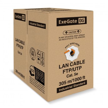 Кабель EXEGATE UTP4-C5e-CU-S24-IN-LSZH-OR-305-FLUKE UTP