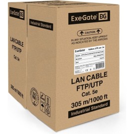 Кабель EXEGATE UTP4-C5E-CU-S24-IN-PVC-GY-305-FLUKE UTP