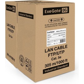 Кабель EXEGATE UTP4-C5E-CU-S25-IN-PVC-GY-305 UTP Кабель EXEGATE UTP4-C5E-CU-S25-IN-PVC-GY-305 UTP