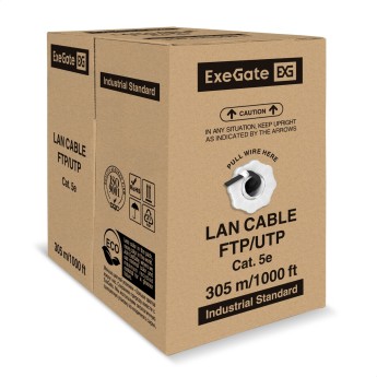 Кабель EXEGATE UTP4-C5e-CU-S25-OUT-PE-BK-305-FLUKE UTP Кабель EXEGATE UTP4-C5e-CU-S25-OUT-PE-BK-305-FLUKE UTP