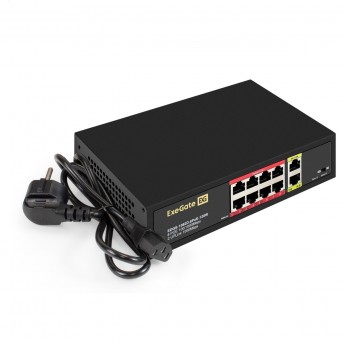 Коммутатор неуправляемый EXEGATE EDGS-1082D.8POE-120W Коммутатор неуправляемый EXEGATE EDGS-1082D.8POE-120W