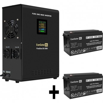 Комплект EXEGATE ИБП EX296001RUS + батарея 150Aч EX282990RUS 2шт Комплект EXEGATE ИБП EX296001RUS + батарея 150Aч EX282990RUS 2шт