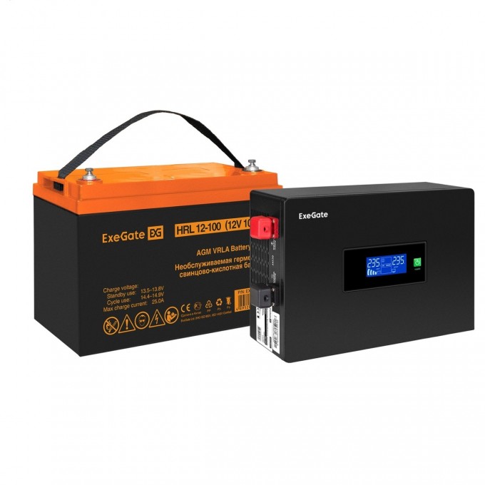 Комплект ИБП EXEGATE IDEALSINE SR-1000.LCD.2SH + батарея 100Aч, 1 шт EX297419RUS Комплект ИБП EXEGATE IDEALSINE SR-1000.LCD.2SH + батарея 100Aч, 1 шт EX297419RUS