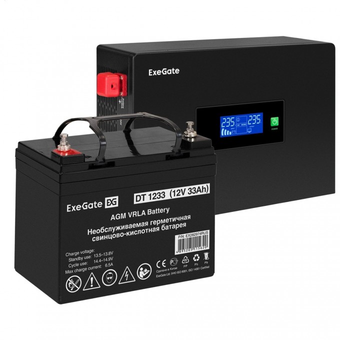 Комплект ИБП EXEGATE IDEALSINE SR-1000.LCD.2SH + батарея 33Aч, 1 шт EX297405RUS Комплект ИБП EXEGATE IDEALSINE SR-1000.LCD.2SH + батарея 33Aч, 1 шт EX297405RUS