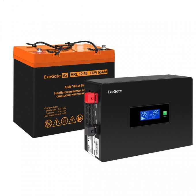 Комплект ИБП EXEGATE IDEALSINE SR-1000.LCD.2SH + батарея 55Aч, 1 шт EX297410RUS Комплект ИБП EXEGATE IDEALSINE SR-1000.LCD.2SH + батарея 55Aч, 1 шт EX297410RUS
