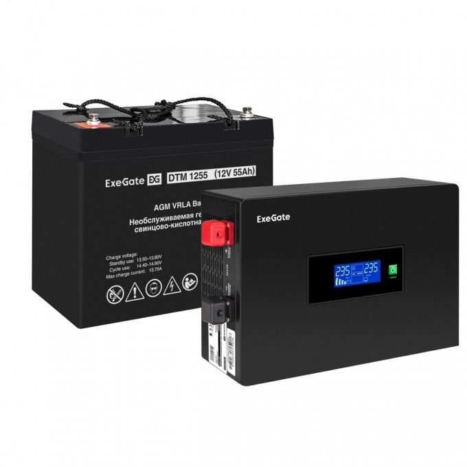 Комплект ИБП EXEGATE IDEALSINE SR-600.LCD.2SH + батарея 55Aч, 1 шт EX297388RUS Комплект ИБП EXEGATE IDEALSINE SR-600.LCD.2SH + батарея 55Aч, 1 шт EX297388RUS