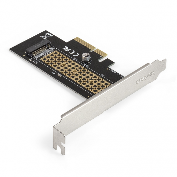Переходник EXEGATE EXE-534 (M.2 M key -> PCI-E x4 v3.0 для установки SSD 2230/2242/2260/2280 M.2 M key в слот PCI-E x4) <> EX300627RUS