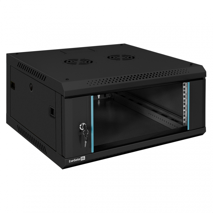 Шкаф телекоммуникационный 19" 4U EXEGATE EC-WM-4U.600.G.BLACK EX300262RUS