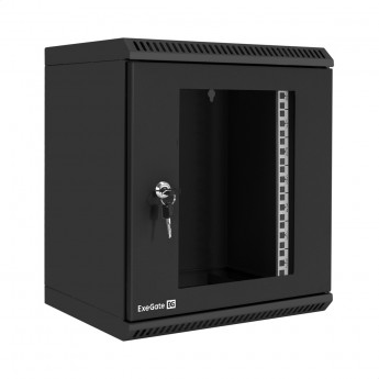 Шкаф телекоммуникационный EXEGATE 10" EC-WM-9U.280.G.BLACK