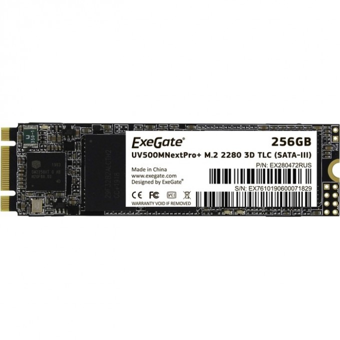 SSD накопитель EXEGATE NEXTPRO+ UV500TS256 EX280472RUS